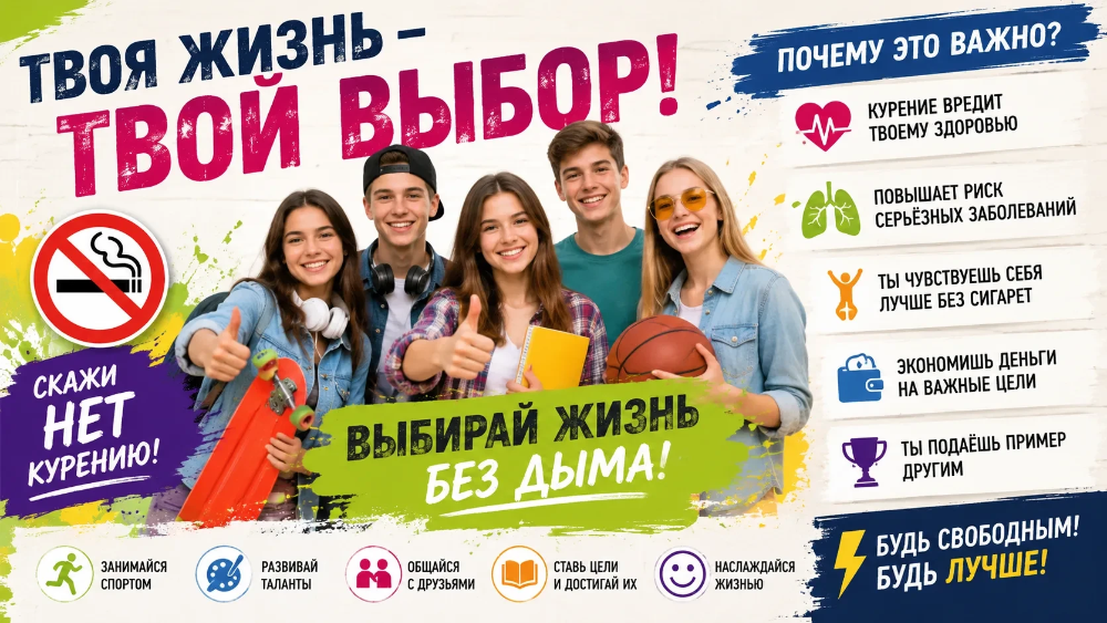 🚭 Твоя жизнь — твой выбор!